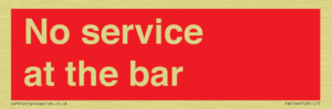 No service at the bar